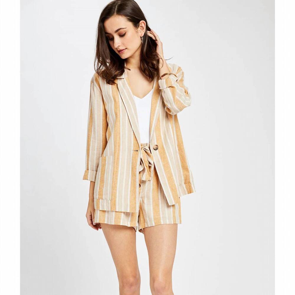 NEW GENTLE FAWN isla blazer in mustard striped
